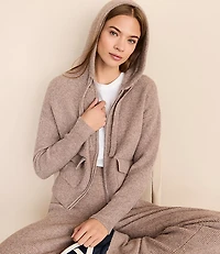 Lou & Grey Heathered Waffle Cloudstitch Zip Hoodie
