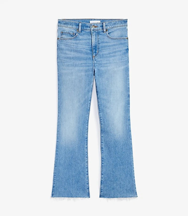 Fresh Cut High Rise Kick Crop Jeans in Authentic Light Indigo Wash