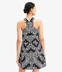 Tiled Criss Cross Back Mini Dress