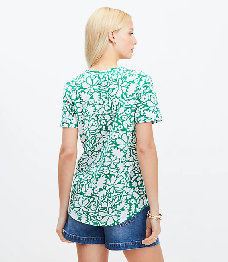 Petite Floral Everyday V-Neck Tee