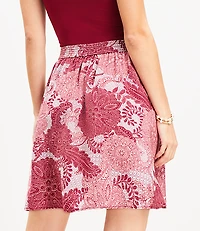 Floral Button Mini Skirt