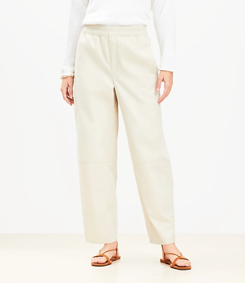Pull On Barrel Pants Twill