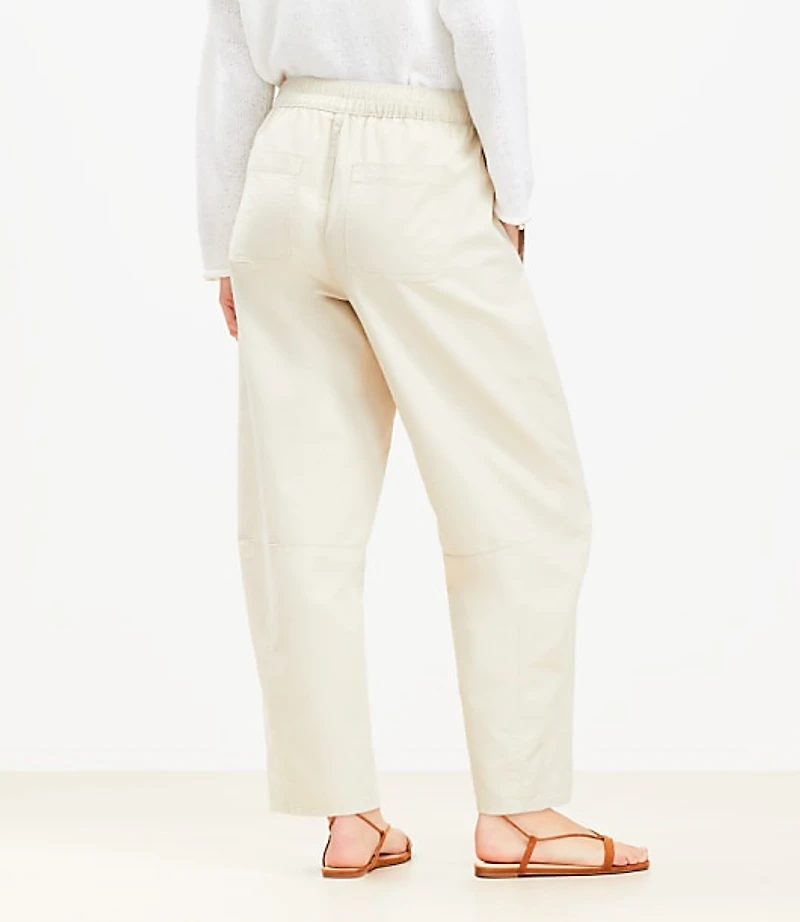 Pull On Barrel Pants Twill