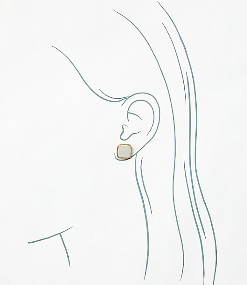 Mixed Metal Stud Earrings