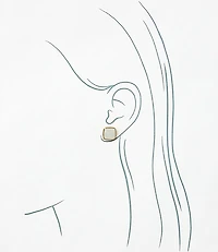Mixed Metal Stud Earrings