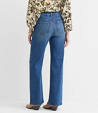 Petite High Rise Wide Leg Jeans Vintage Dark Wash