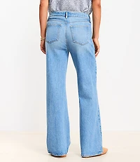 Petite Curvy High Rise Wide Leg Jeans in Vintage Indigo