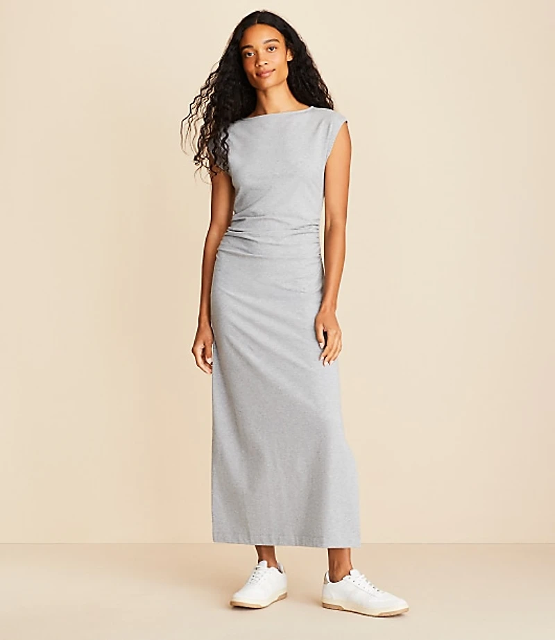 Lou & Grey Heathered Softened Boatneck Maxi Dress