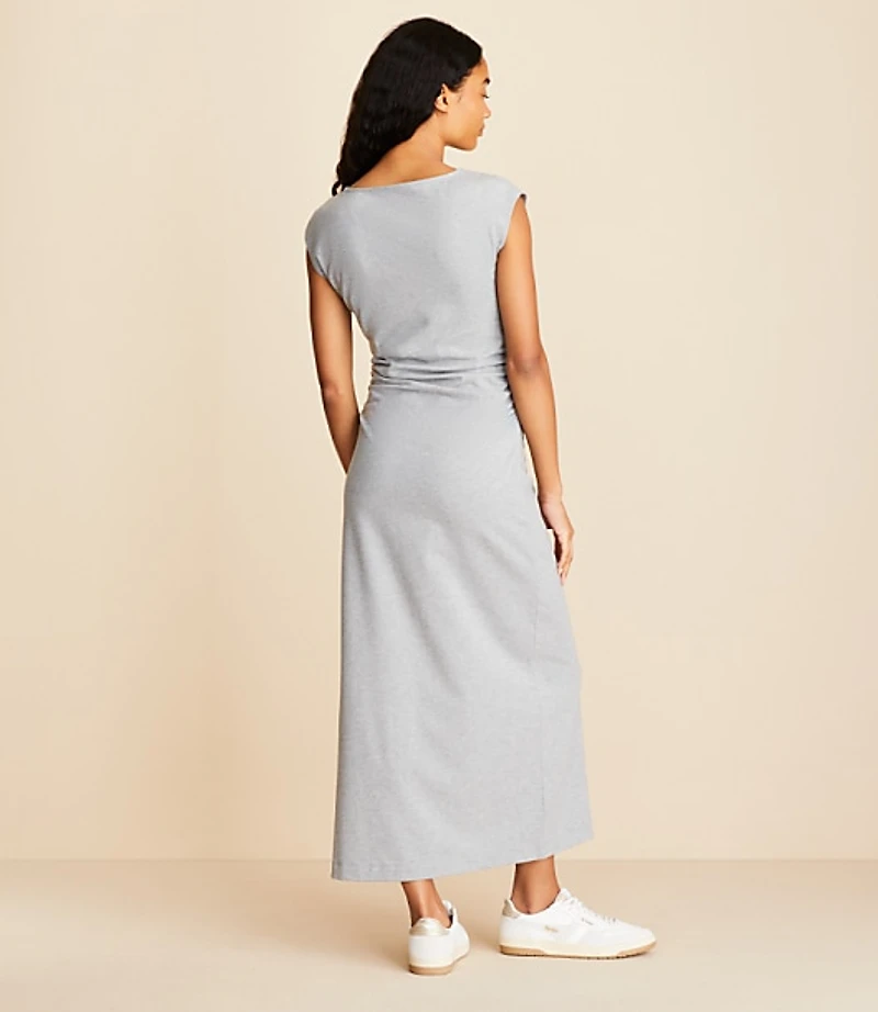 Lou & Grey Heathered Softened Boatneck Maxi Dress
