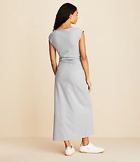 Lou & Grey Heathered Softened Boatneck Maxi Dress