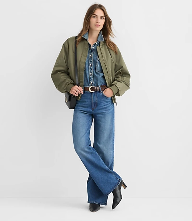 Petite Twill Bomber Jacket