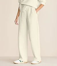 Lou & Grey Heathered Wafflestitch Straight Leg Pants