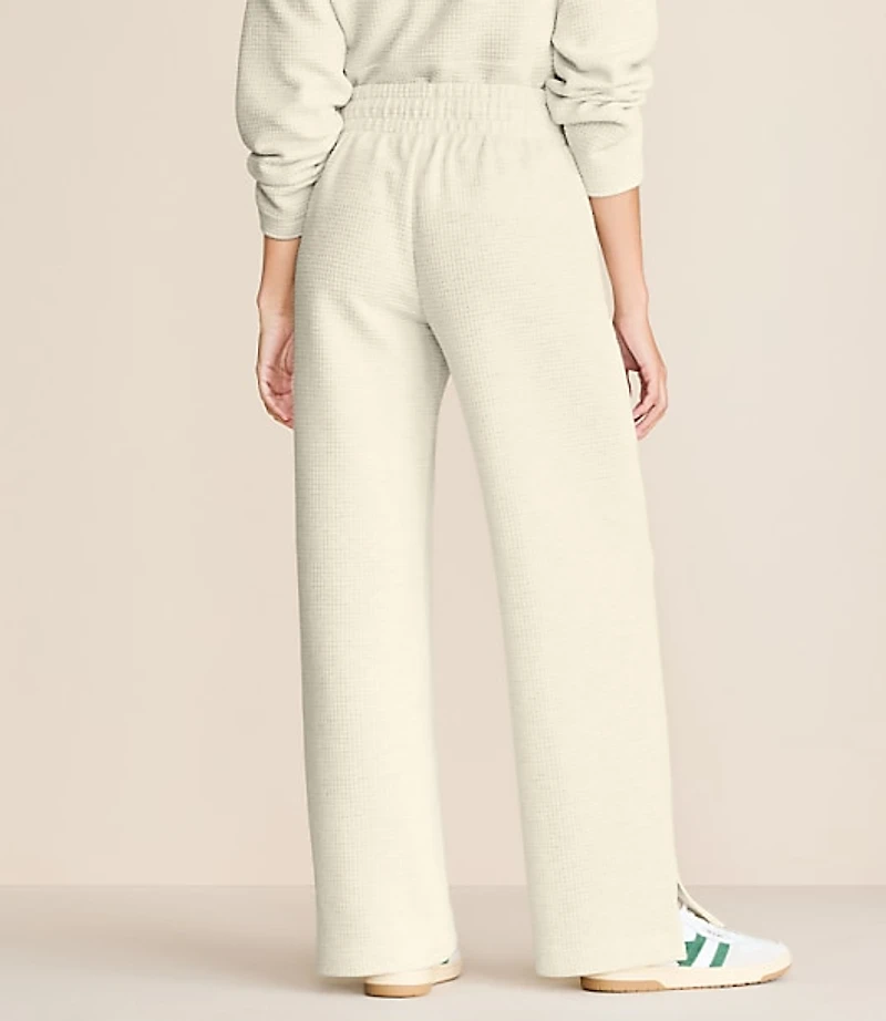 Lou & Grey Heathered Wafflestitch Straight Leg Pants