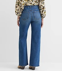 Curvy High Rise Wide Leg Jeans Vintage Dark Wash