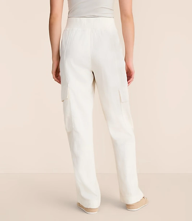 Petite Lou & Grey Washed Twill Straight Leg Cargo Pants