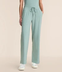 Petite Lou & Grey Heathered Brushedsoft Slim Wide Leg Pants