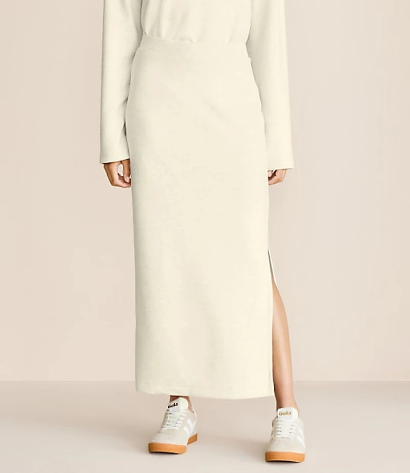 Lou & Grey Heathered Scubasoft Column Maxi Skirt