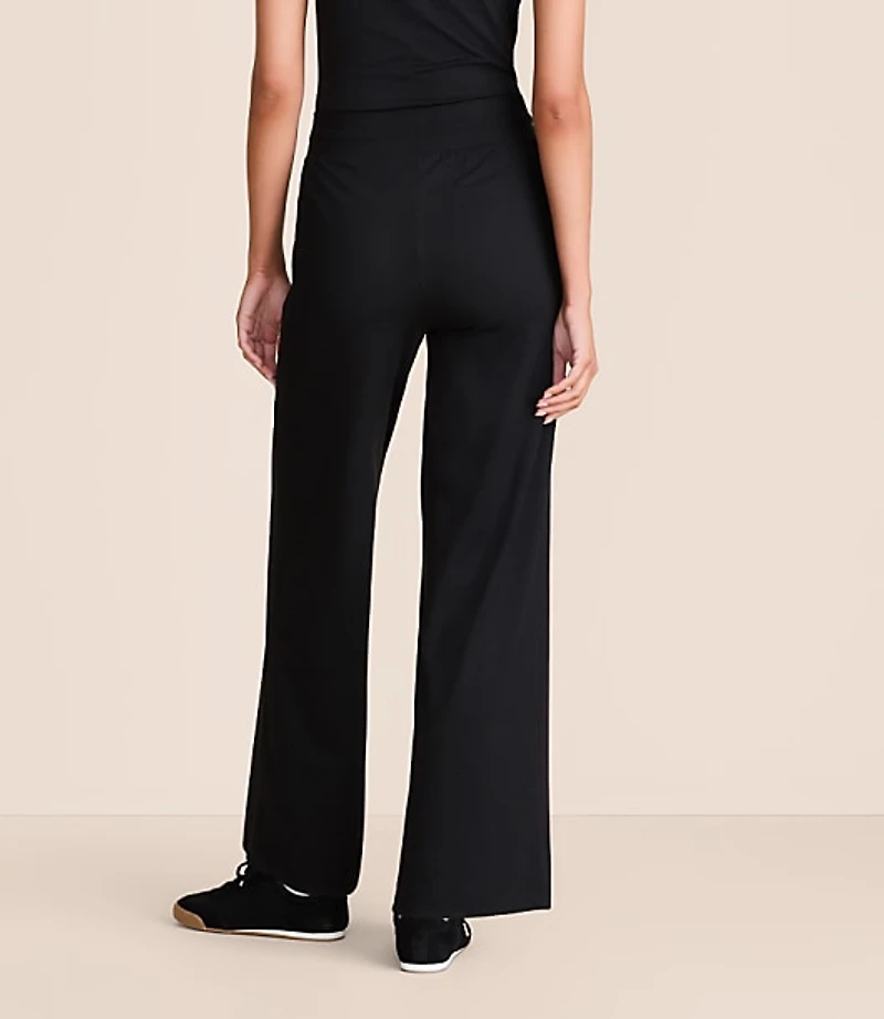 Lou & Grey Brushedsoft Slim Wide Leg Pants