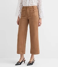 Palmer Wide Leg Pants Faux Suede