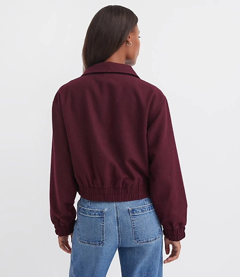Wool Blend Bomber Jacket
