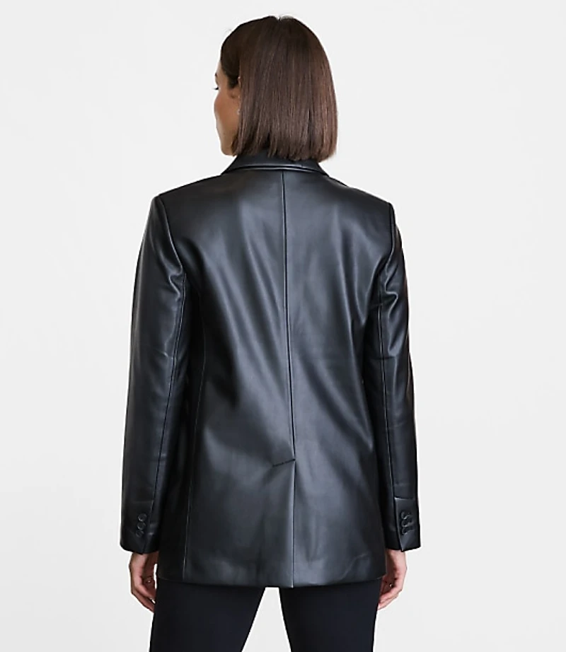 LOFT Versa Faux Leather Relaxed Blazer