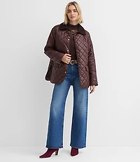 Petite Quilted Puffer Barn Jacket