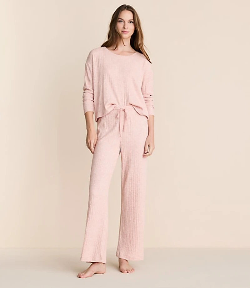 Lou & Grey Heathered Cozy Ribbed Pajama Set