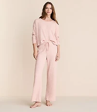 Lou & Grey Heathered Cozy Ribbed Pajama Set