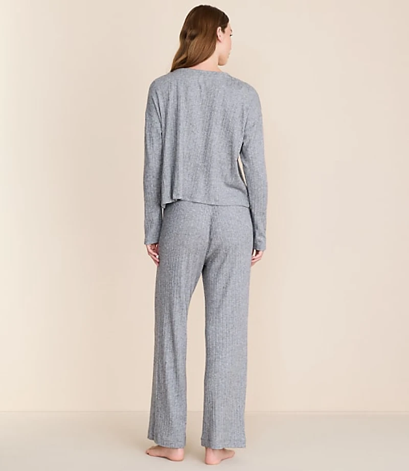 Lou & Grey Heathered Cozy Ribbed Pajama Set