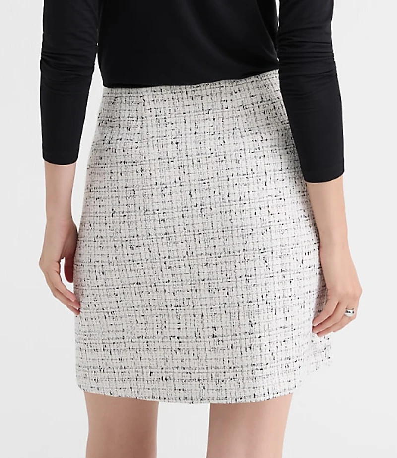 Petite Tweed Mini Patch Pocket Skirt