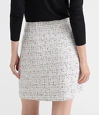 Petite Tweed Mini Patch Pocket Skirt