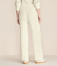 Petite Lou & Grey Heathered Ribbed Wide Leg Sweater Pants