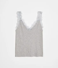LOFT Versa Lace Trim V-Neck Tank Top