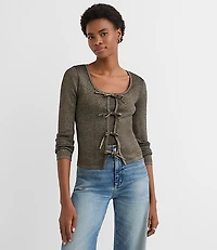 Shimmer Bow Cardigan