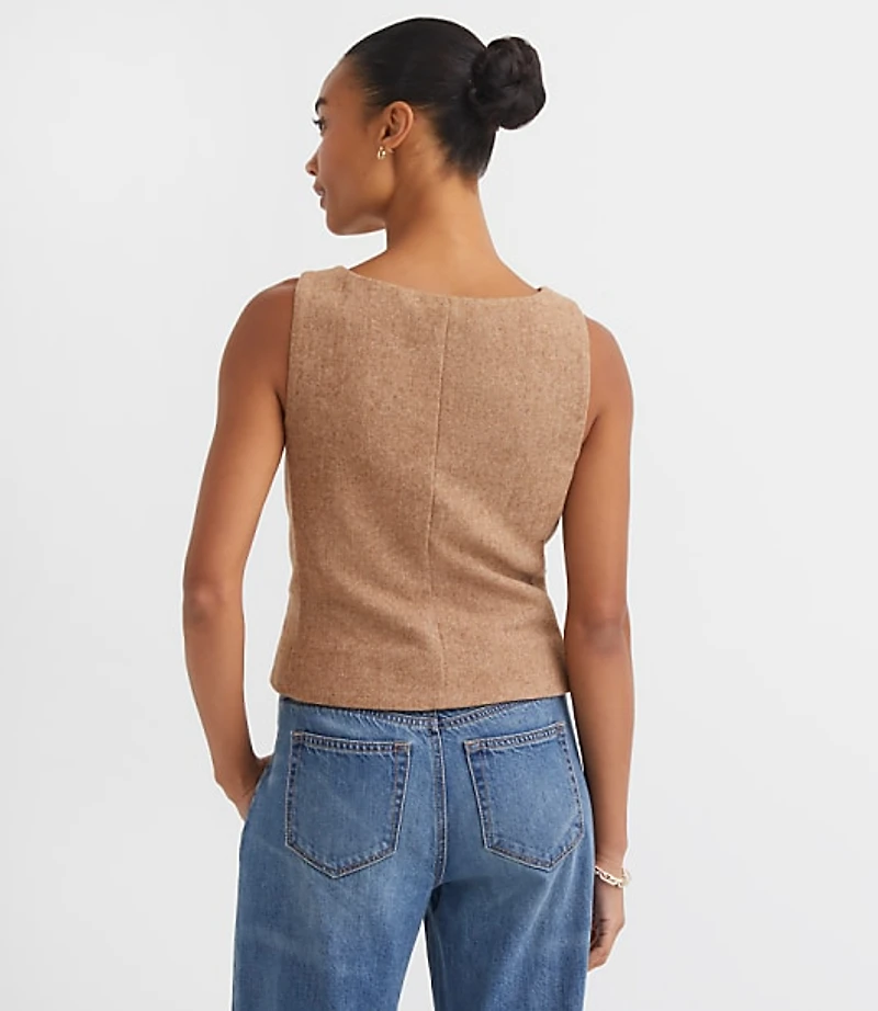Herringbone Square Neck Vest Top