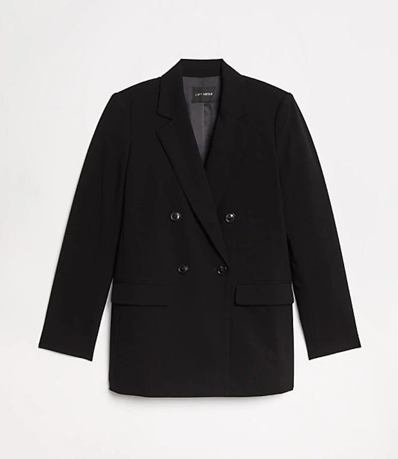 Petite LOFT Versa Seasonless Stretch Double Breasted Blazer