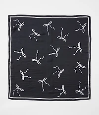 Bow Silk Square Scarf