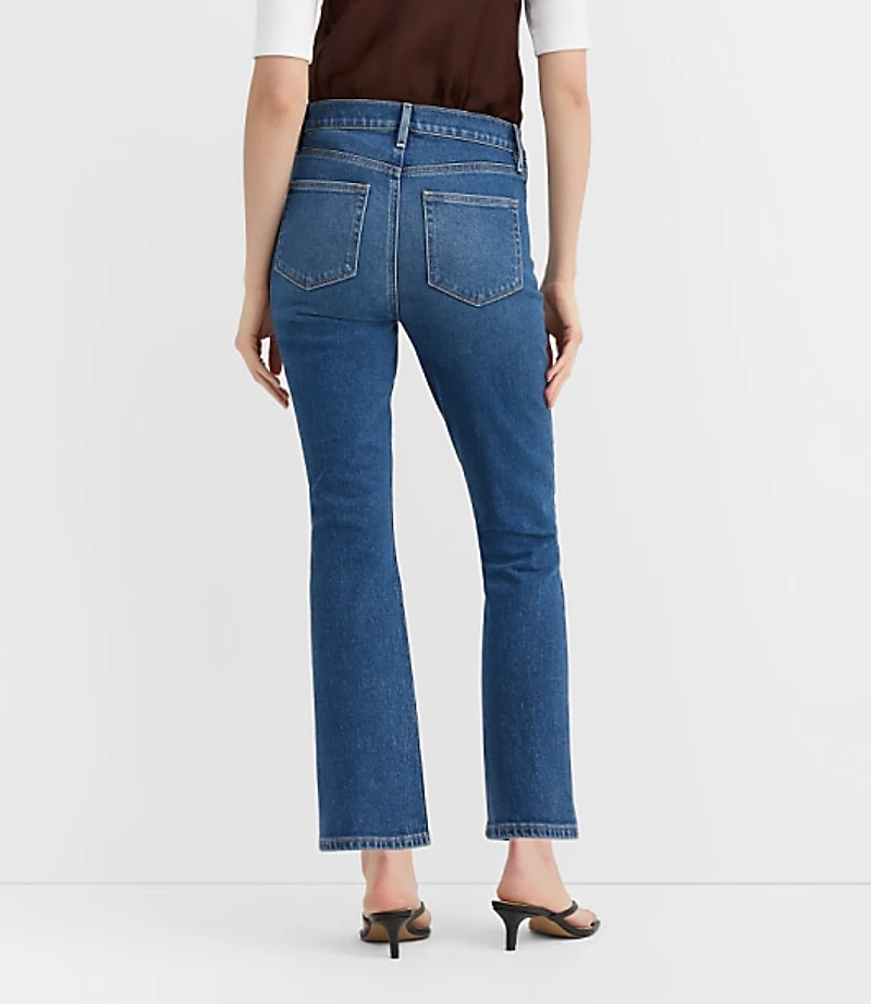 Rivete Welt Pocket High Rise Kick Crop Jeans Mid Wash