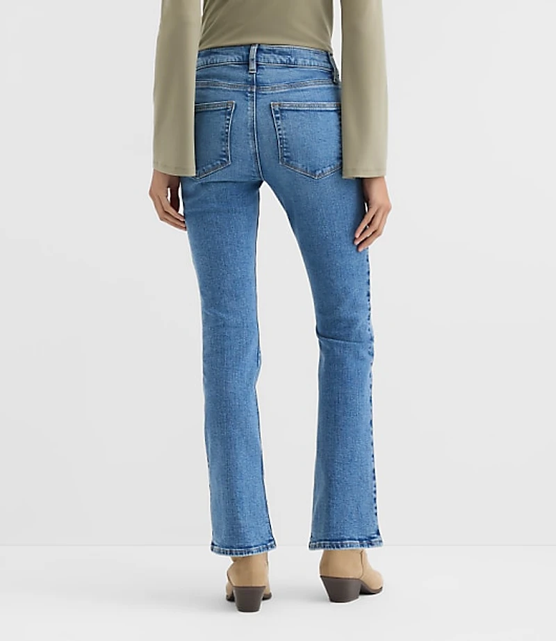 Rivete Mid Rise Boot Jeans Vintage Wash