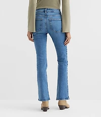 Rivete Mid Rise Boot Jeans Vintage Wash