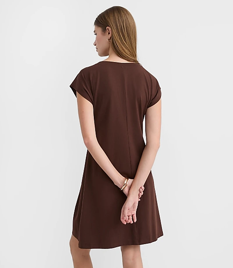 Side Twist Cap Sleeve Mini Dress