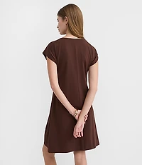 Side Twist Cap Sleeve Mini Dress