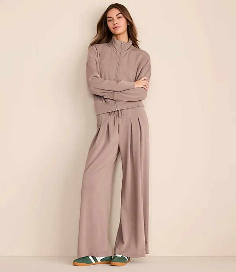 Lou & Grey Cozy Cotton Sweatshirt Jacket