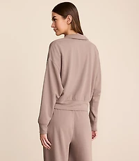 Lou & Grey Cozy Cotton Sweatshirt Jacket