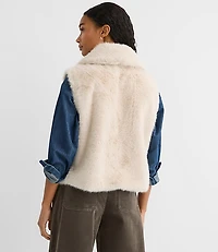 Modern Faux Fur Pocket Vest