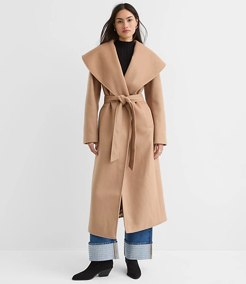 Shawl Collar Belted Coat