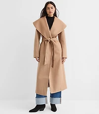 Shawl Collar Belted Coat