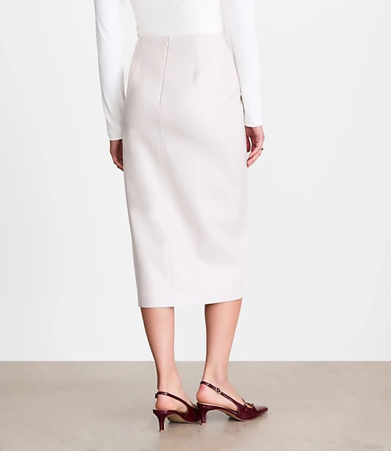 LOFT Versa Embossed Faux Leather Long Skirt