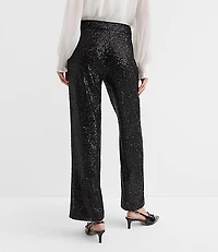 Petite Sequin Straight Pants