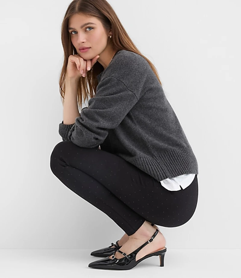 Petite Crystal Leggings Ponte